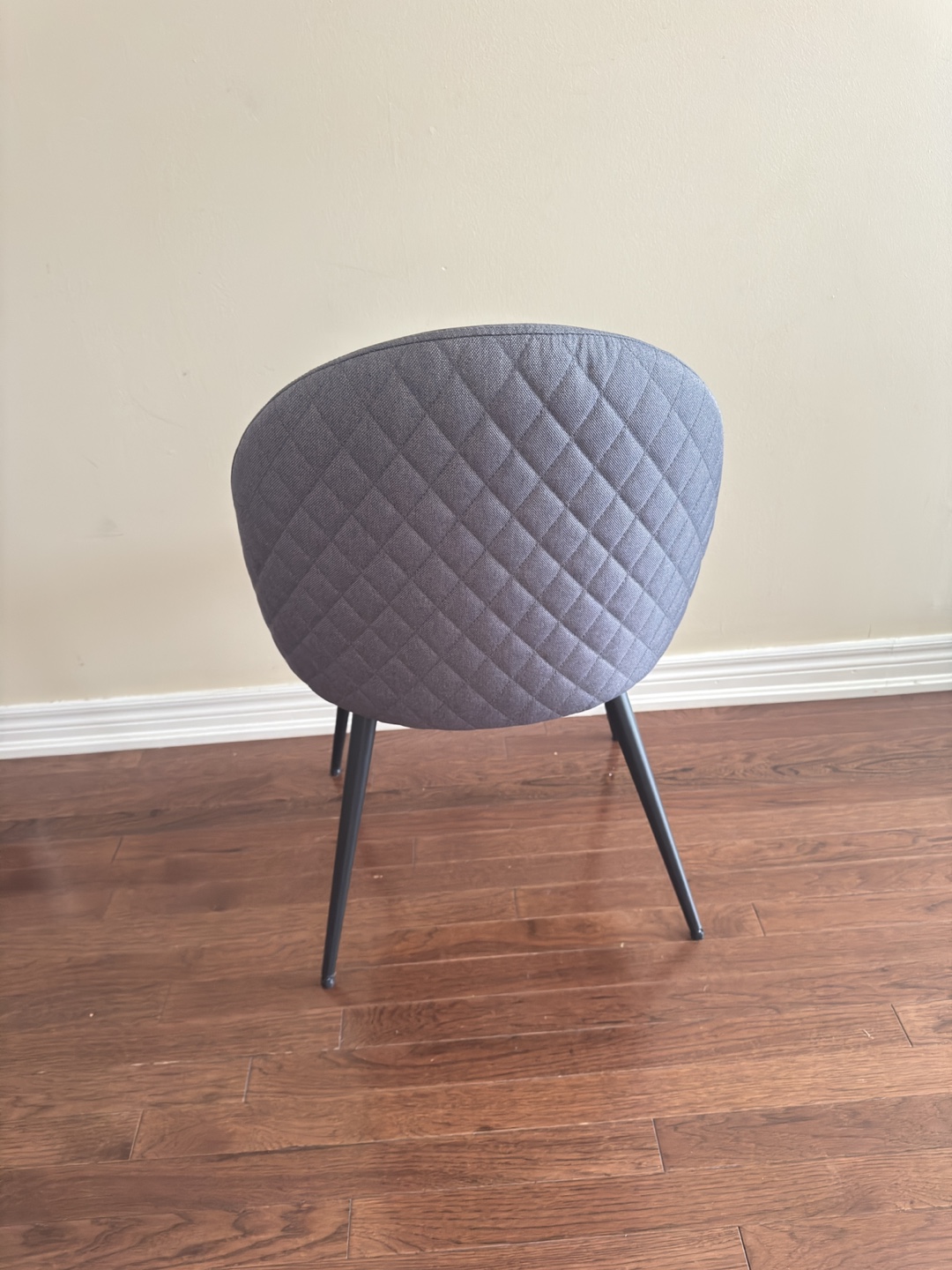 8 Grey Fabric Dining Chair with Black Legs - photo 3