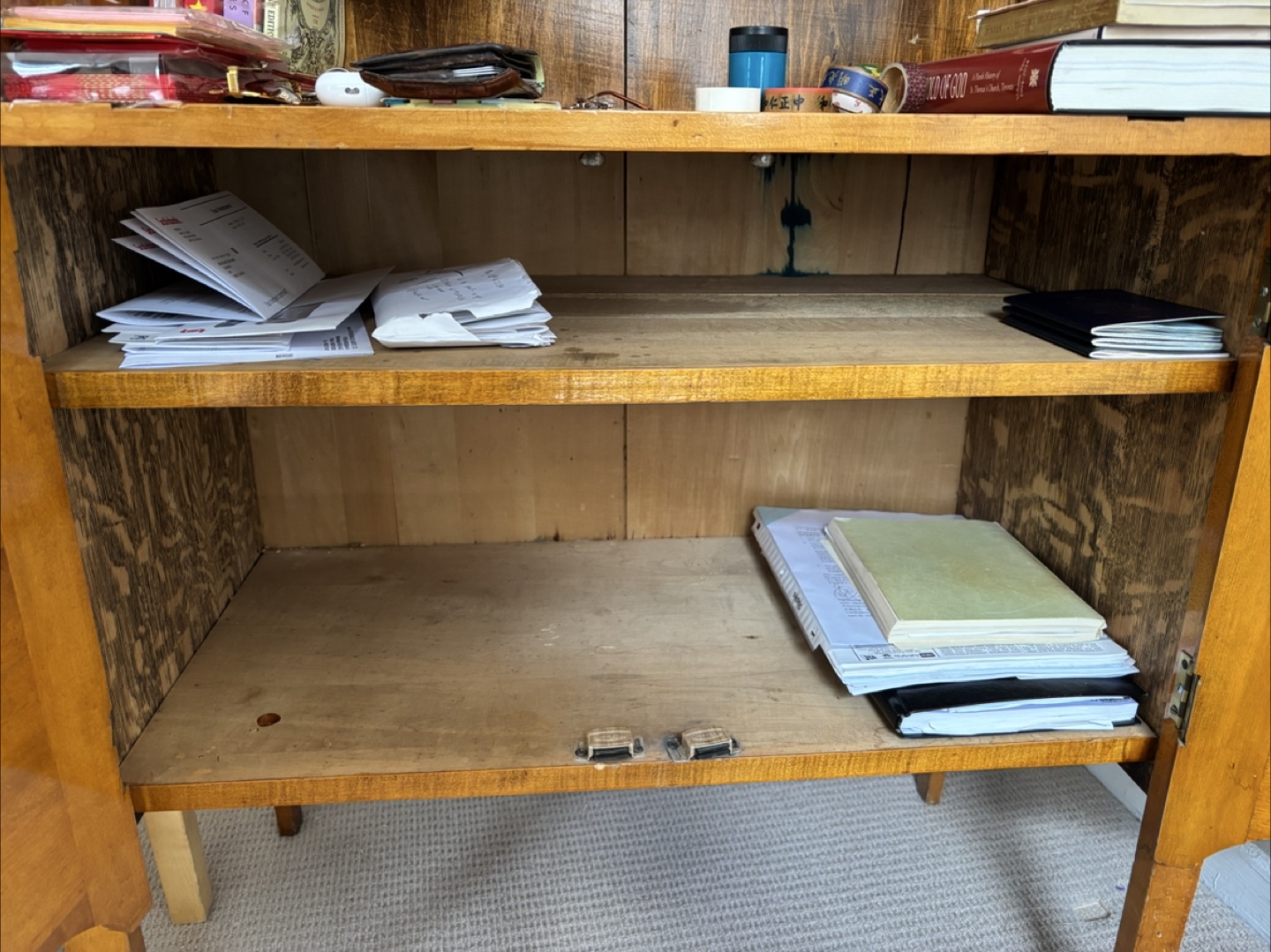 Antique Hardwood Writing Desk - photo 3