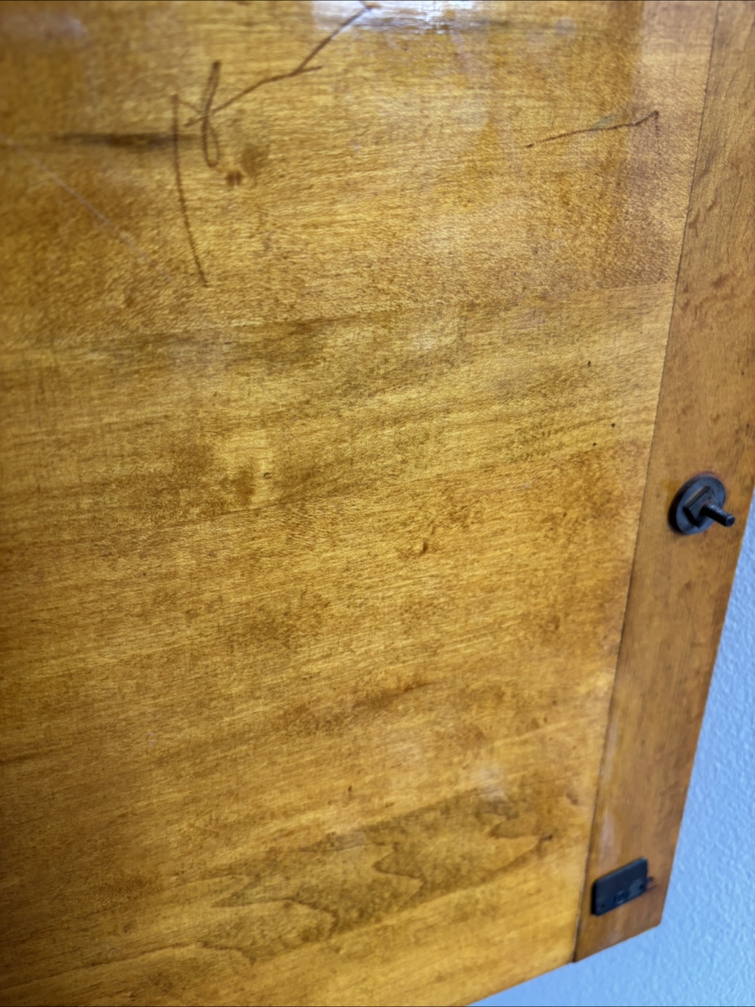 Antique Hardwood Writing Desk - photo 4