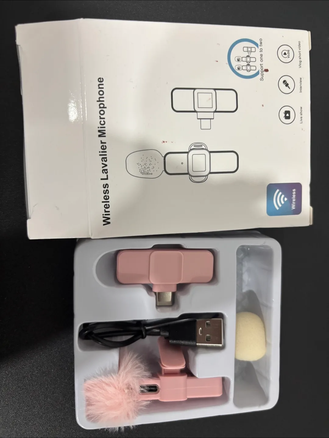 Wireless Lavalier Microphone - Pink image indicator(2)