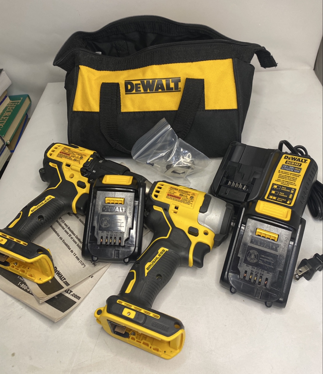 Dewalt 20V Max Brushless Drill, Impact Driver & Charger Set