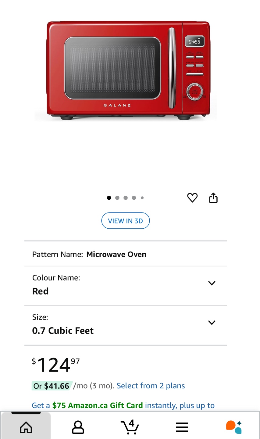 Red Retro Microwave - photo 3