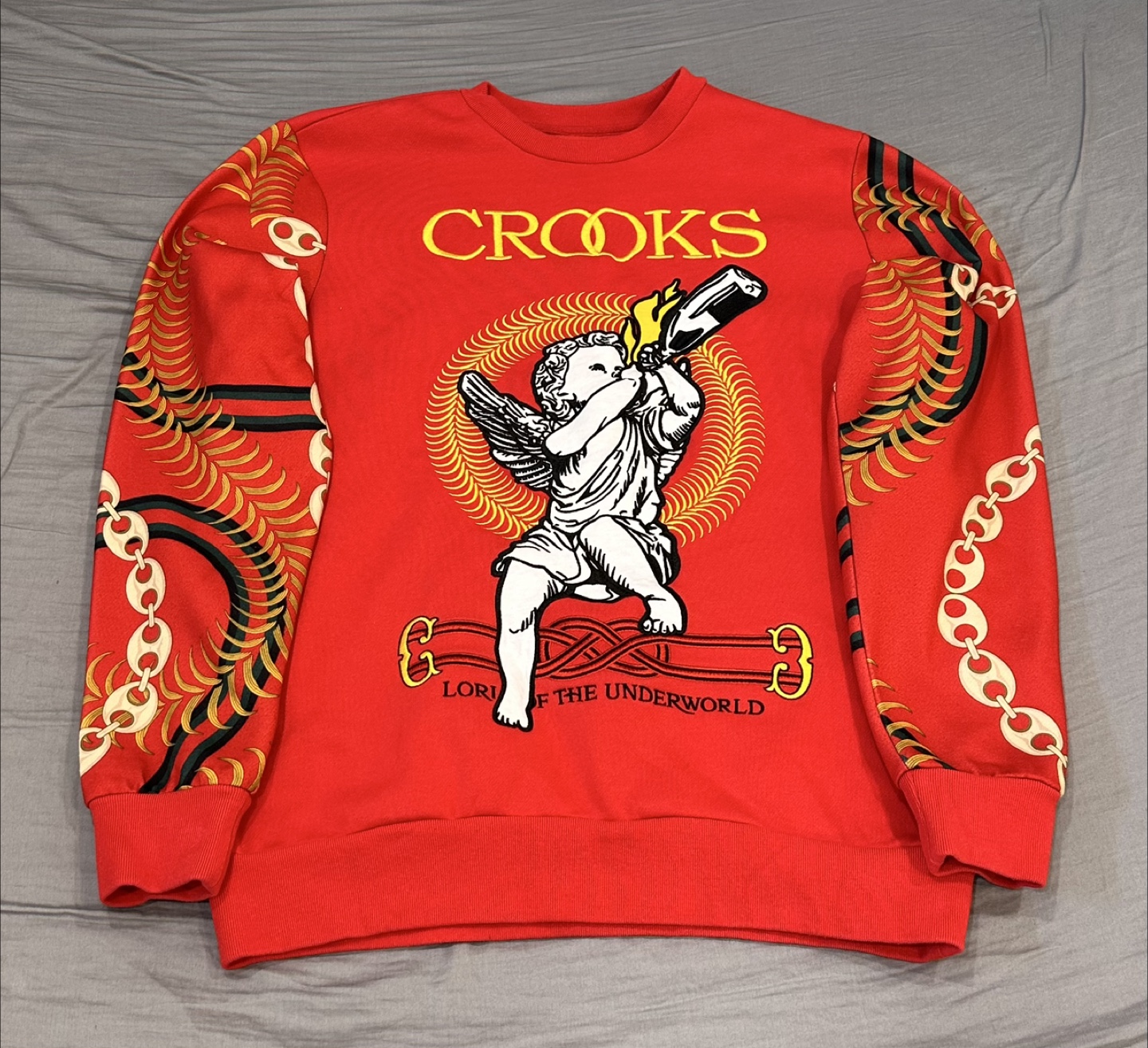 Crooks & Castles Red Angel Crewneck Sweatshirt