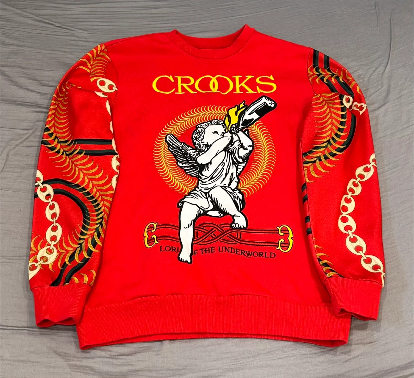 Crooks & Castles Red Angel Crewneck Sweatshirt thumbnail