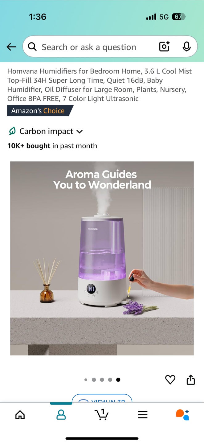 MOVE OUT MAY 12 Humidifier 3.6L Cool Aroma Mist - photo 5