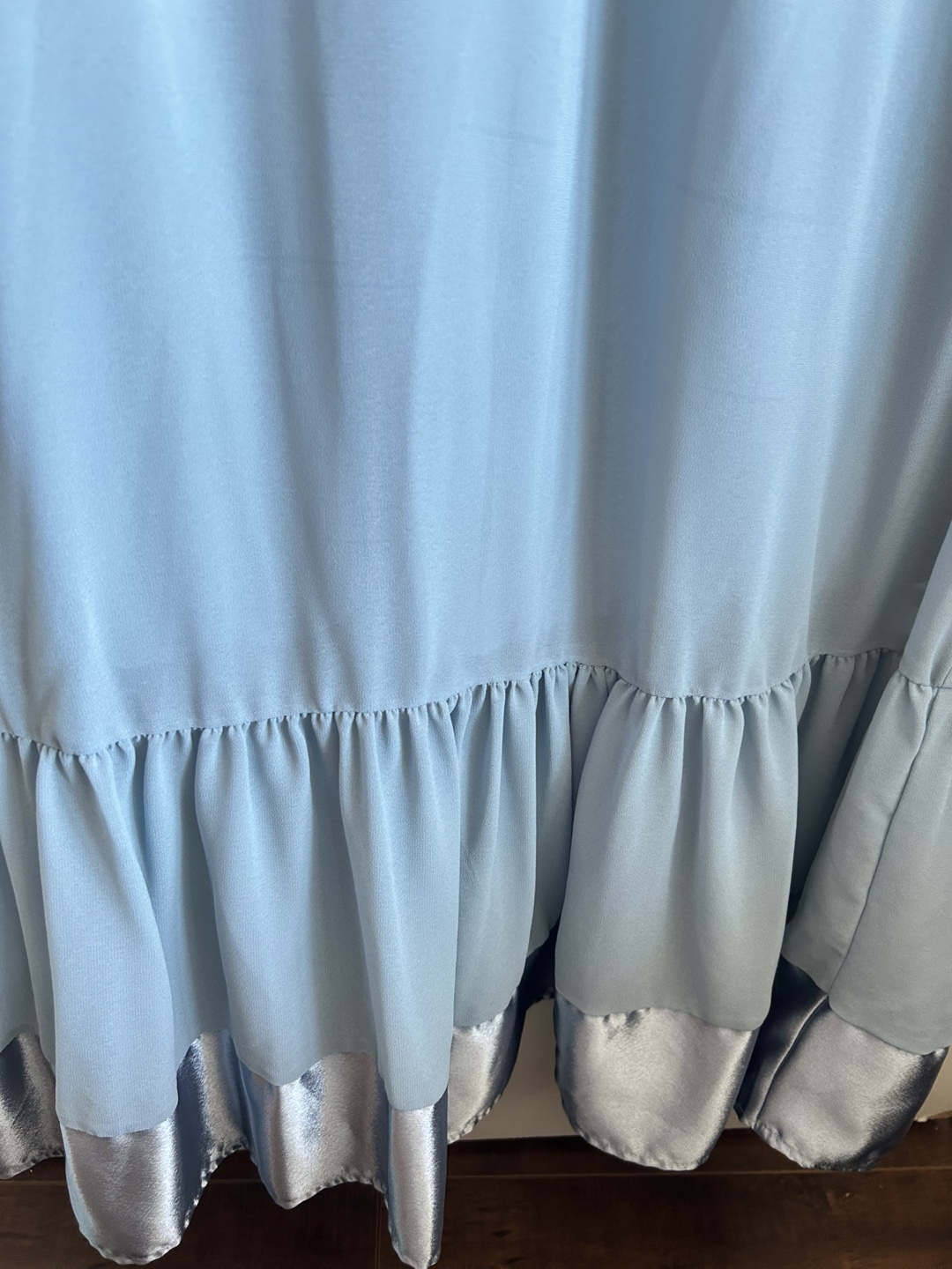 Dusty Blue Midi Dress with Ruffle Detail - photo 4