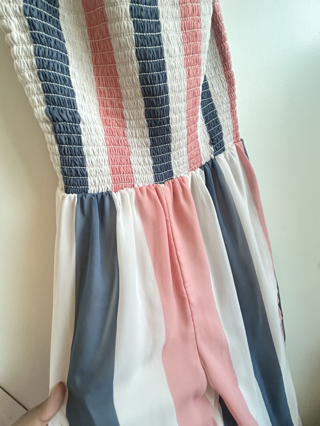Pink, White & Blue Striped Jumpsuit & Kimono Set - photo 3