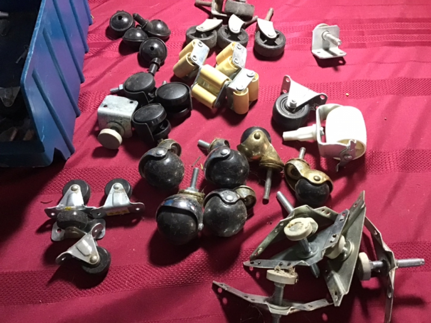 Assortment of Vintage Casters and Wheels