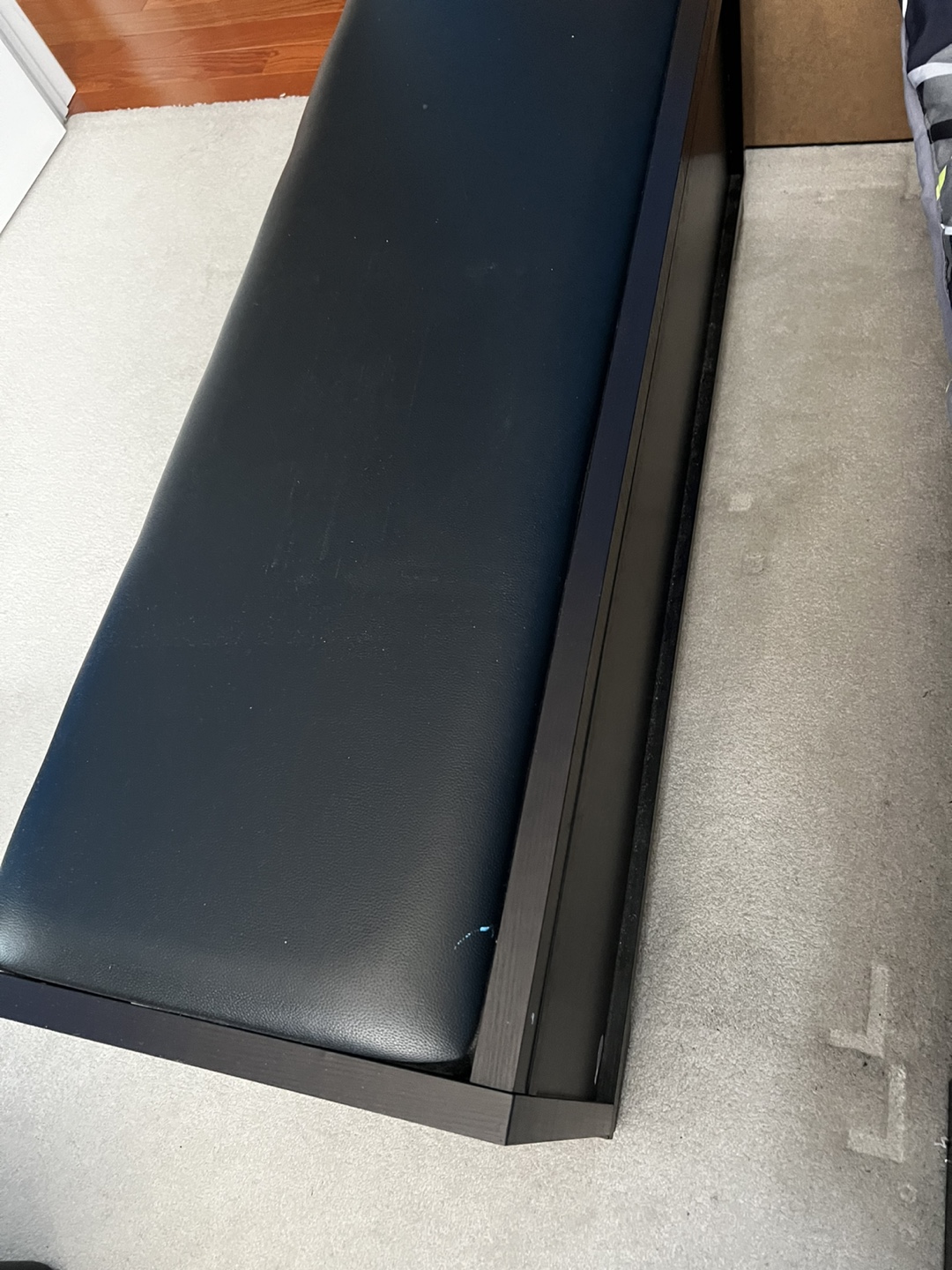 Black Shoe Bench with Storage