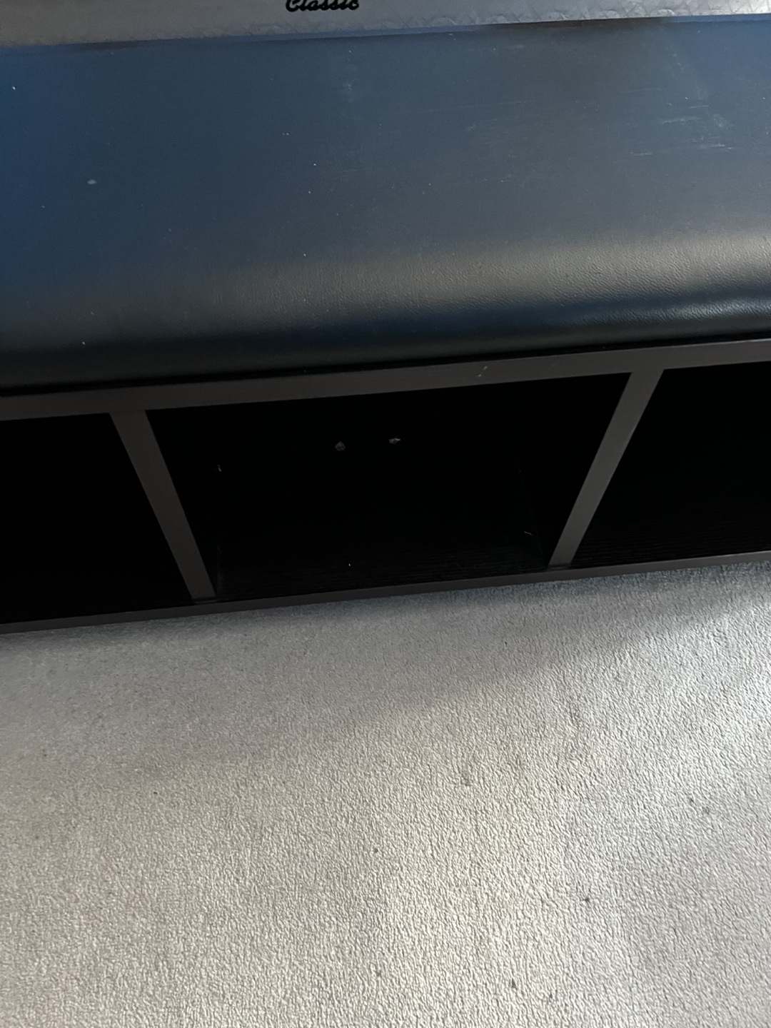 Black Shoe Bench with Storage - photo 4