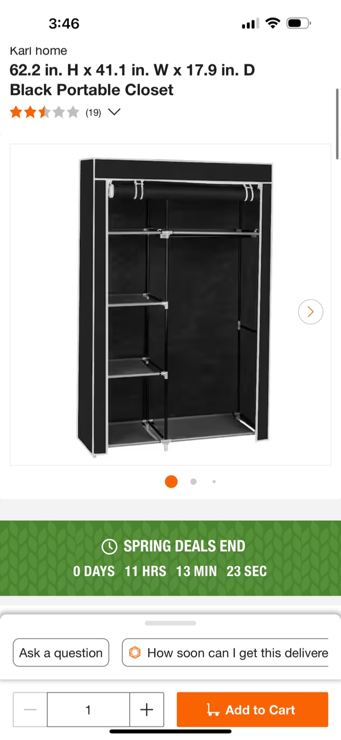 Karl Home dark blue Portable Closet - photo 3