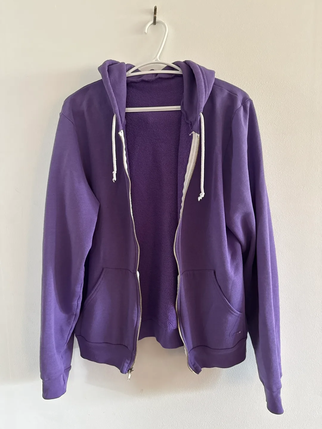 Unisex Purple zip up thumbnail