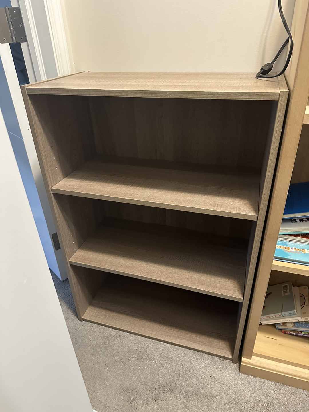 Three-shelf bookcase