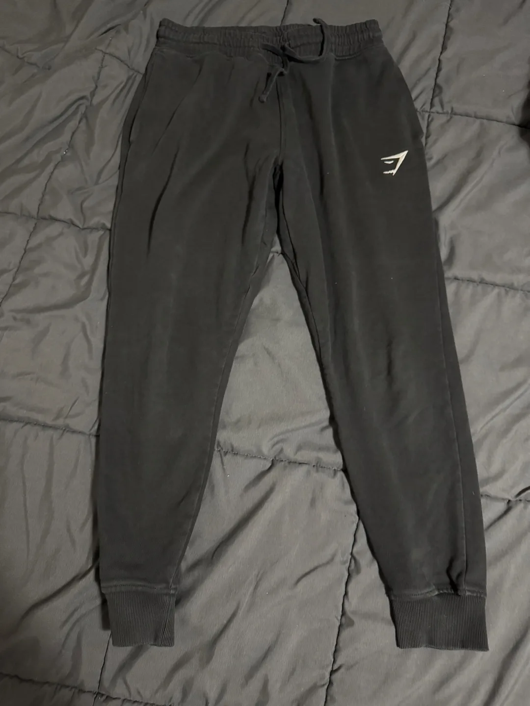 Gymshark Black Joggers - Size Small thumbnail
