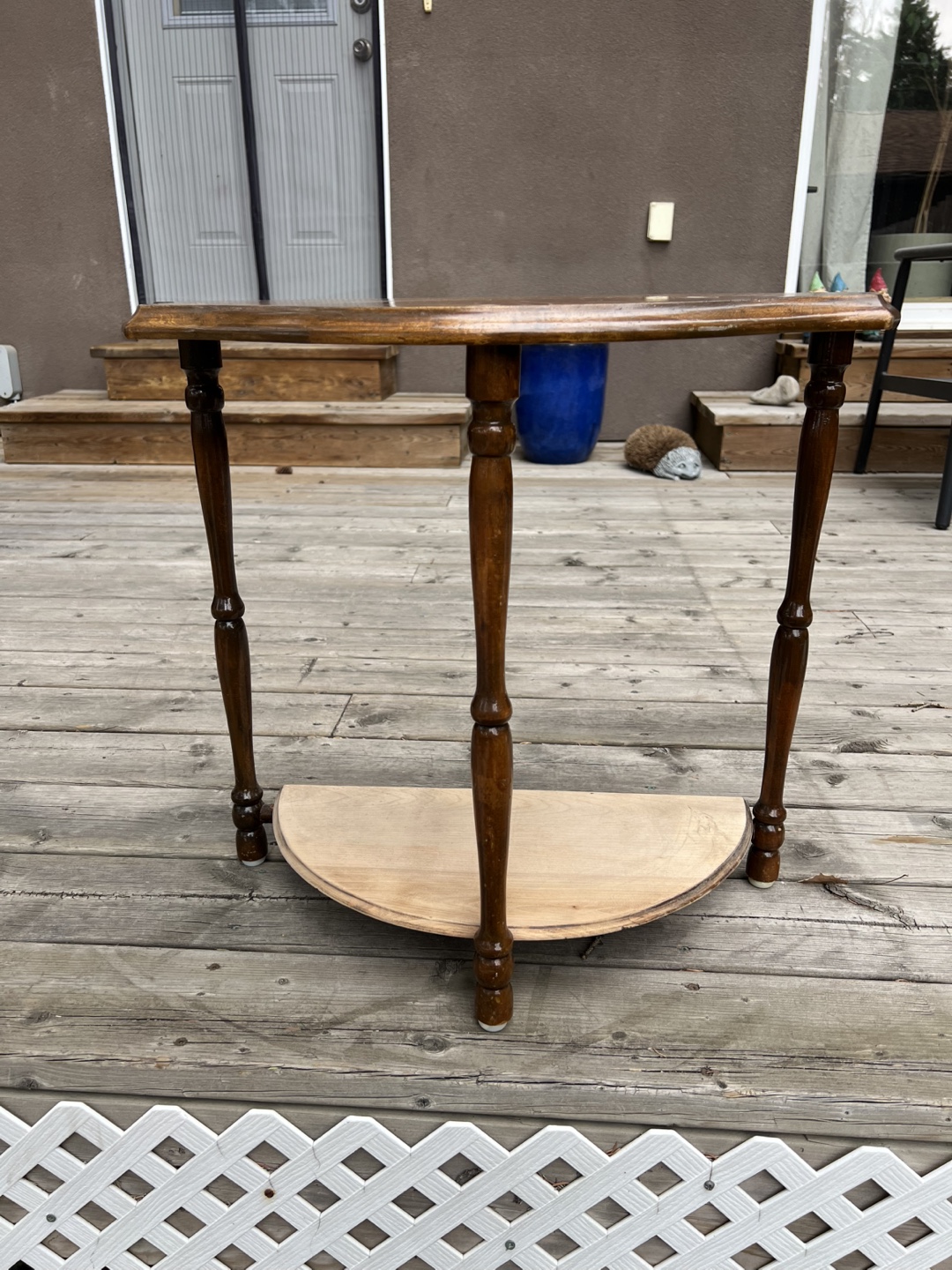 Vintage Demilune Side Table