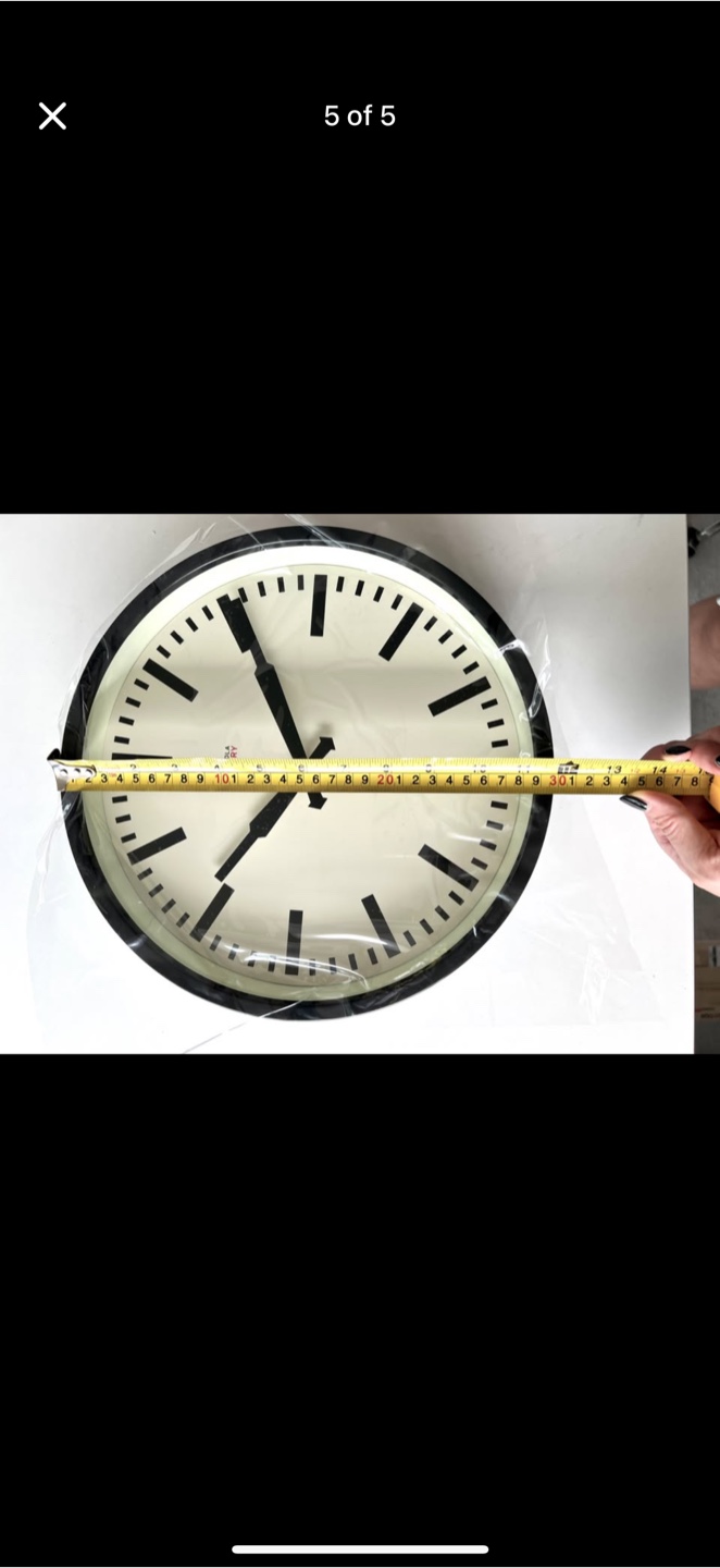 West Elm Factory Wall Clock - Black - photo 5