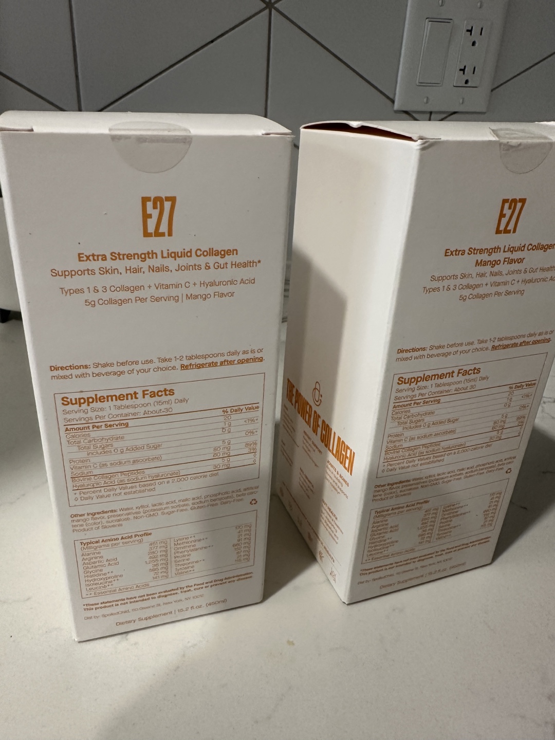 2 x E27 Extra Strength Liquid Collagen - Mango Flavour - photo 3