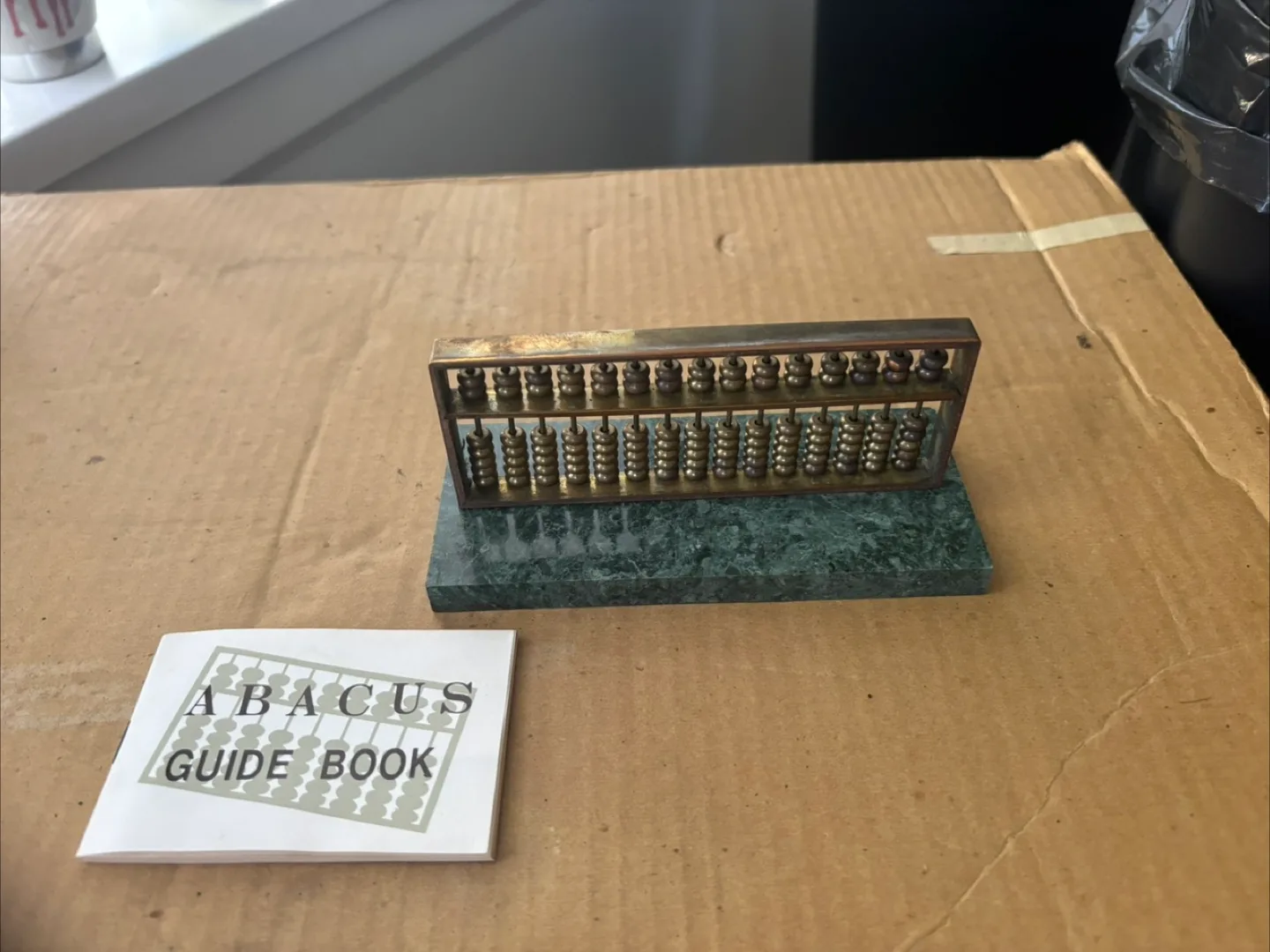 Vintage Brass Abacus with Marble Base and Guide Book thumbnail