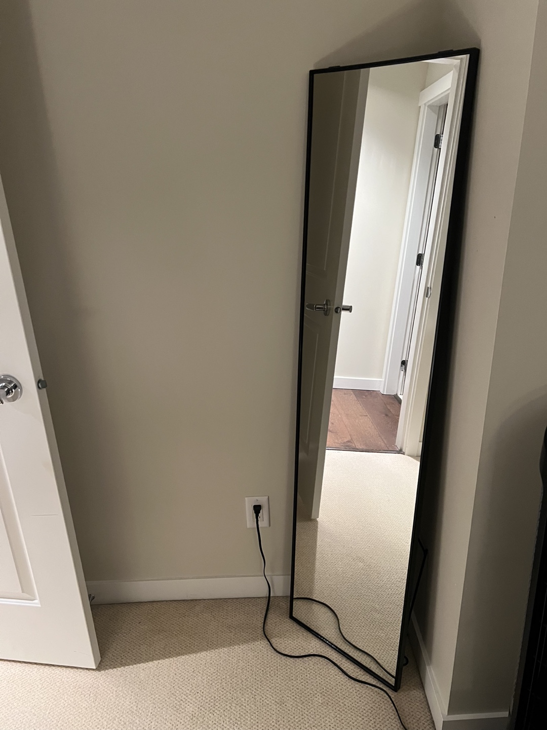 Full Length IKEA Mirror with Black Frame - photo 2