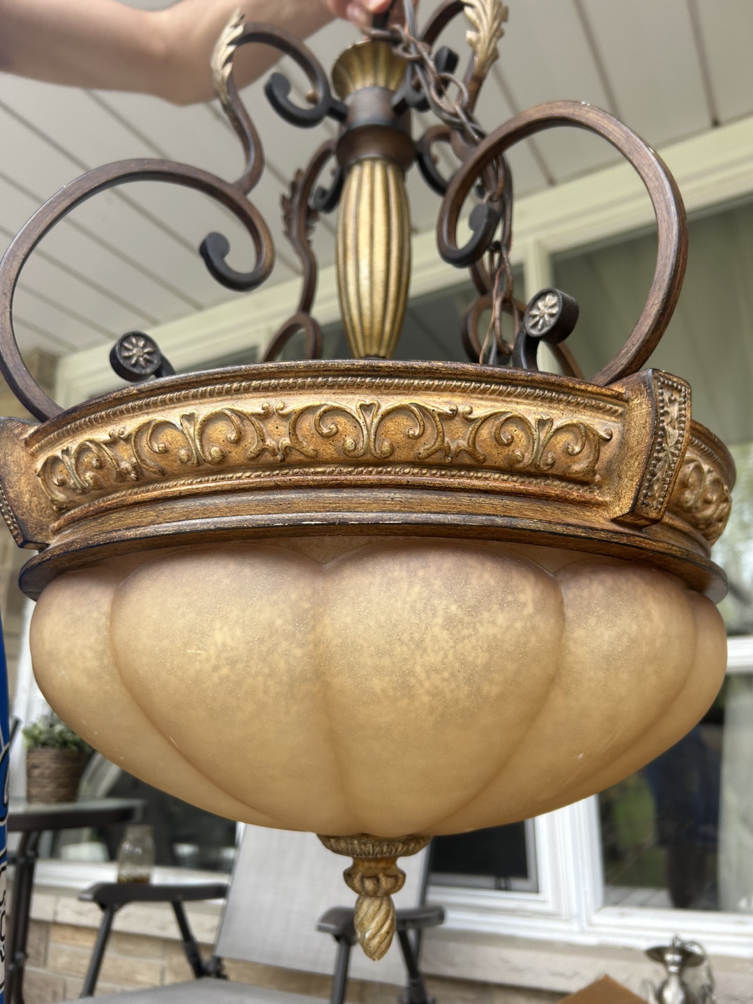 Gold and Bronze Chandelier