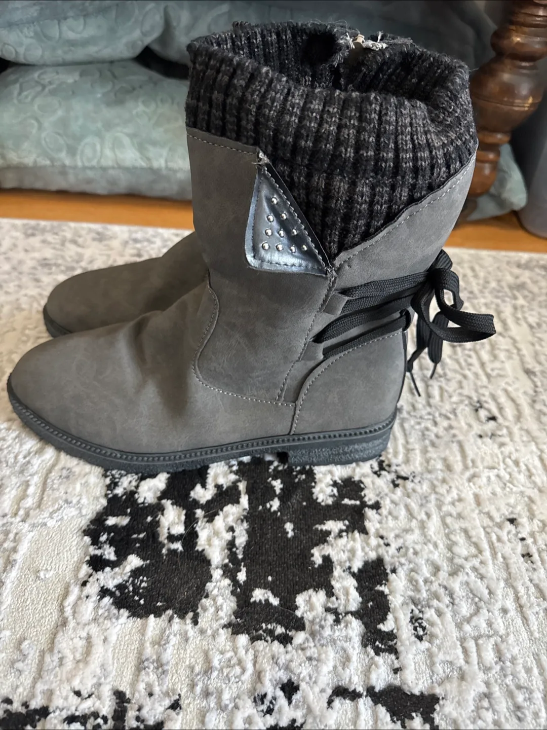Grey Women's Ankle Boots Size 41 image indicator(4)