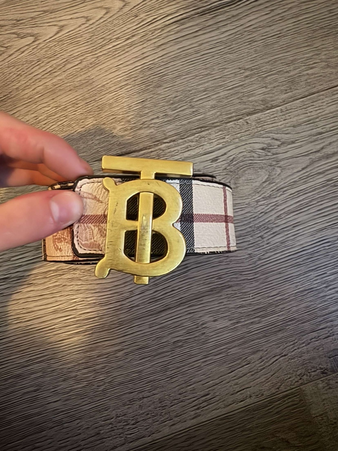 Burberry Belt with Gold Buckle