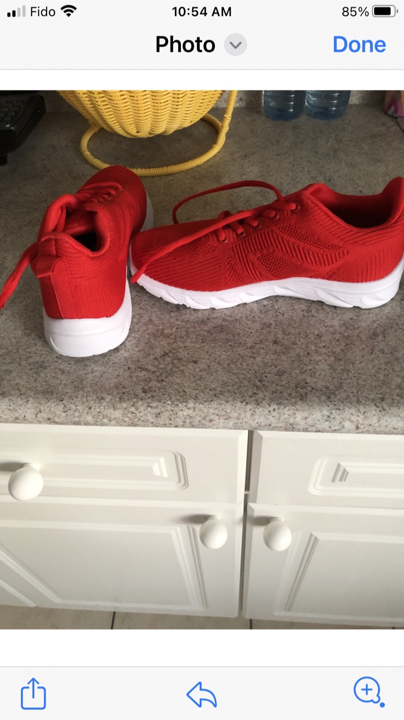 Red Knit Running Shoes