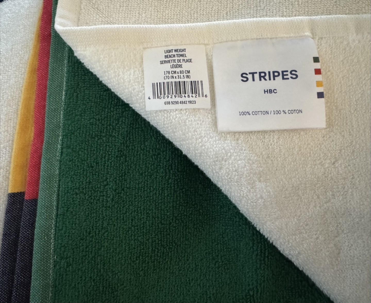 NEW Stripes Hudson’s Bay Lightweight beach towel - photo 4