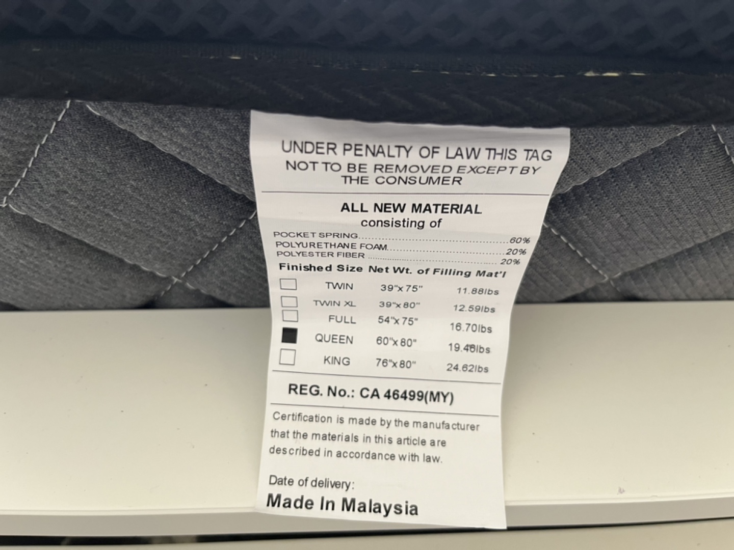 Crystli Queen Mattress - 12 inch Memory Foam Hybrid - photo 2