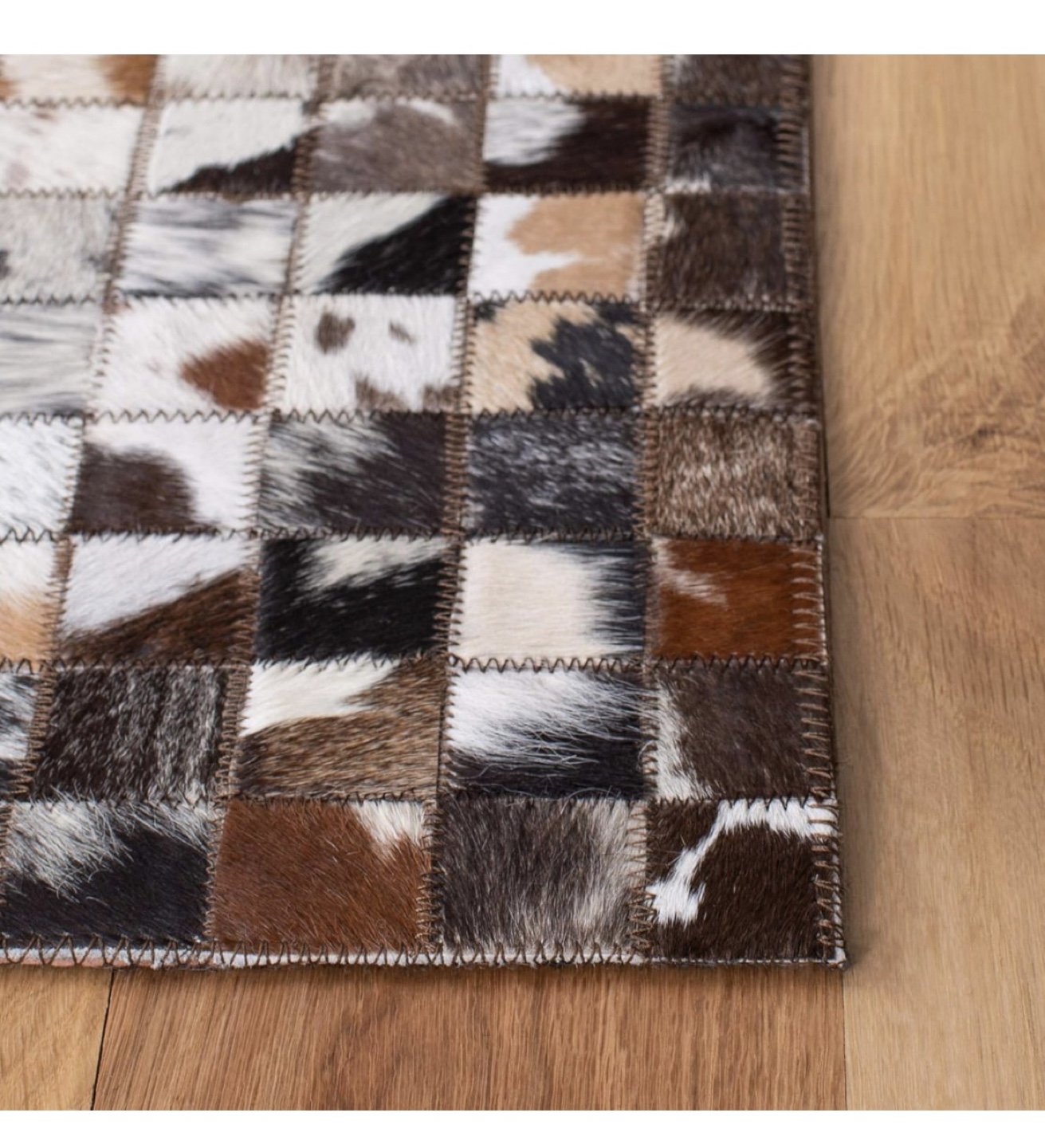Unique Cowhide Patchwork Rug - photo 3