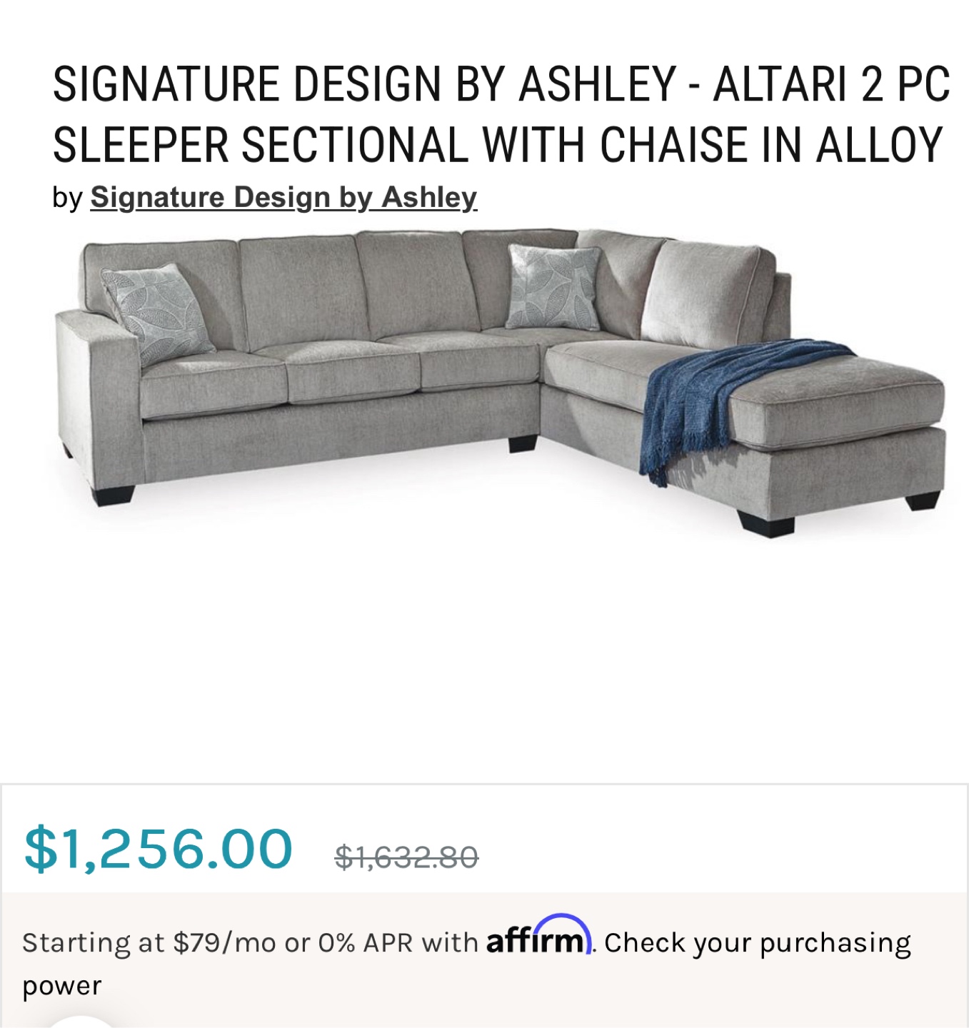Signature Design by Ashley  Sectional with Chaise