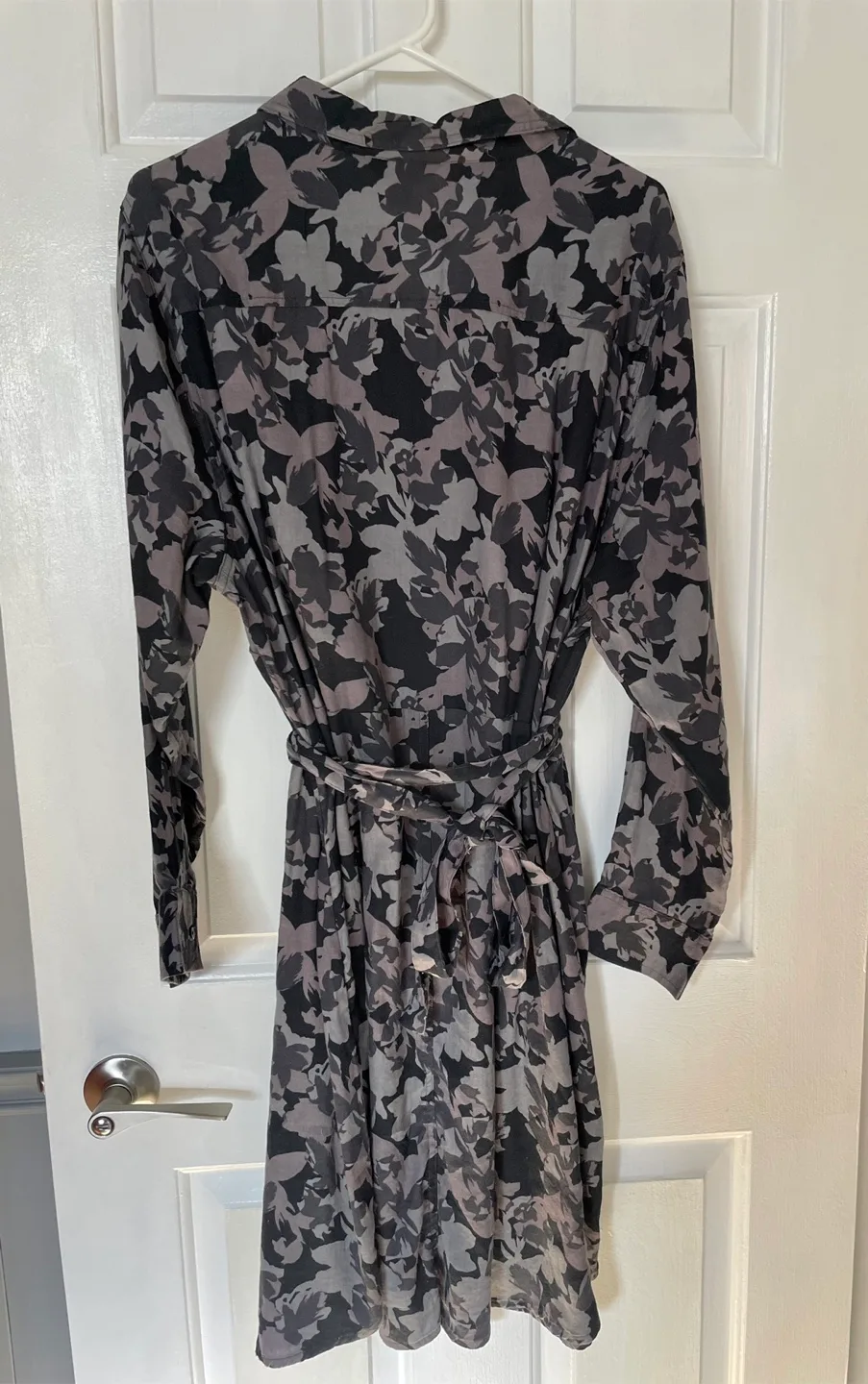 New Women's abstract Print Shirt Dress image indicator(3)