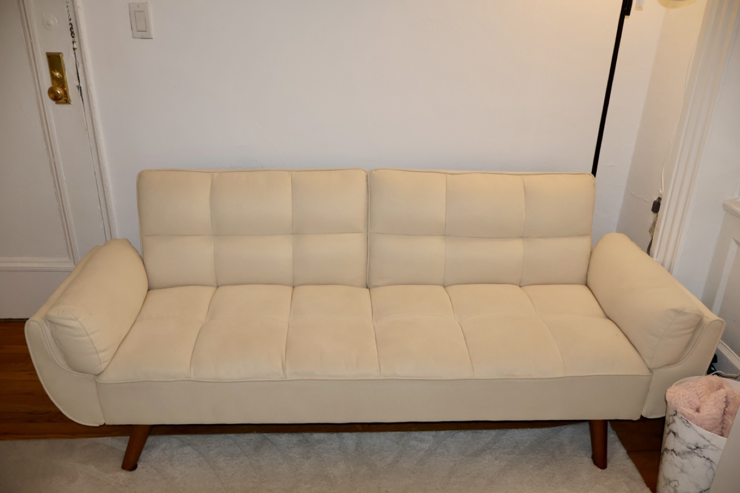 Cream Futon Sofa Bed