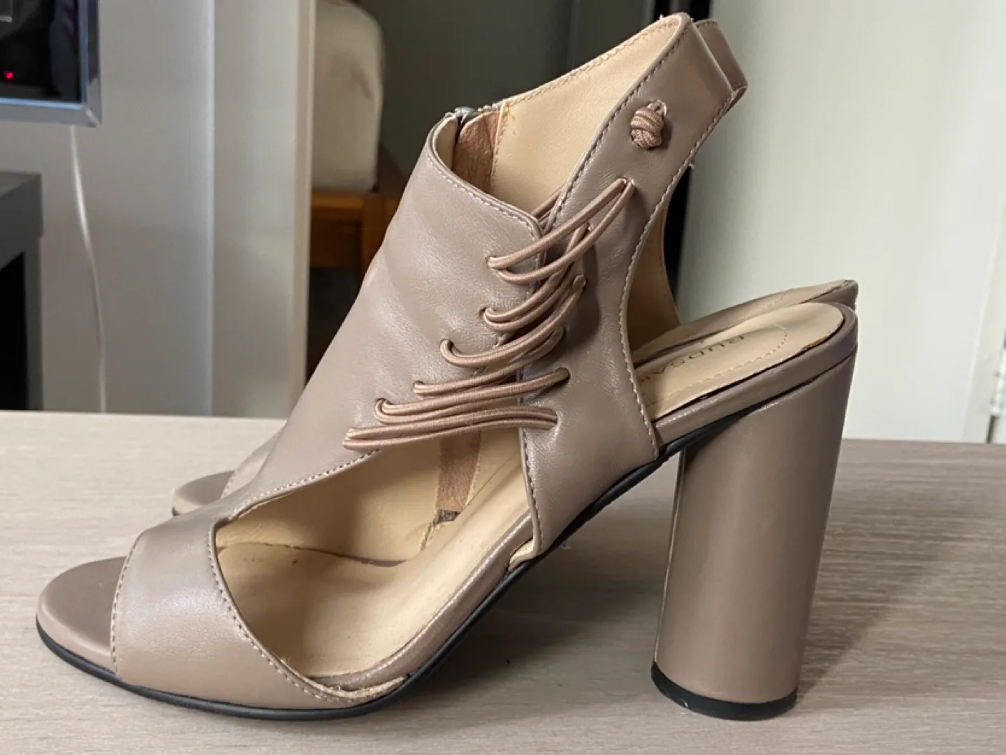 Rudsak taupe leather heeled sandals image indicator(3)
