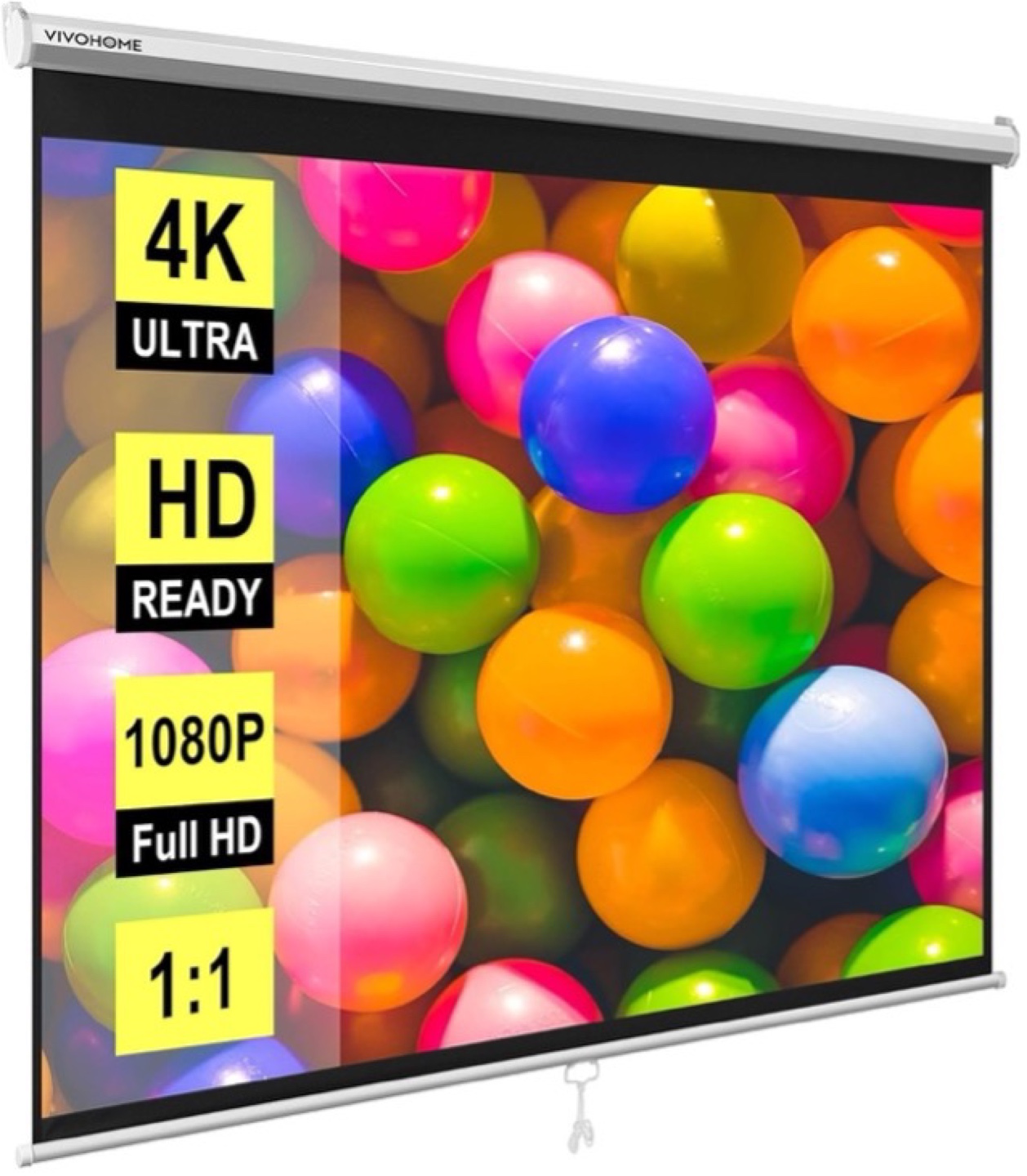 VIVOHOME 120-inch 16:9 Manual Projector Screen - photo 2
