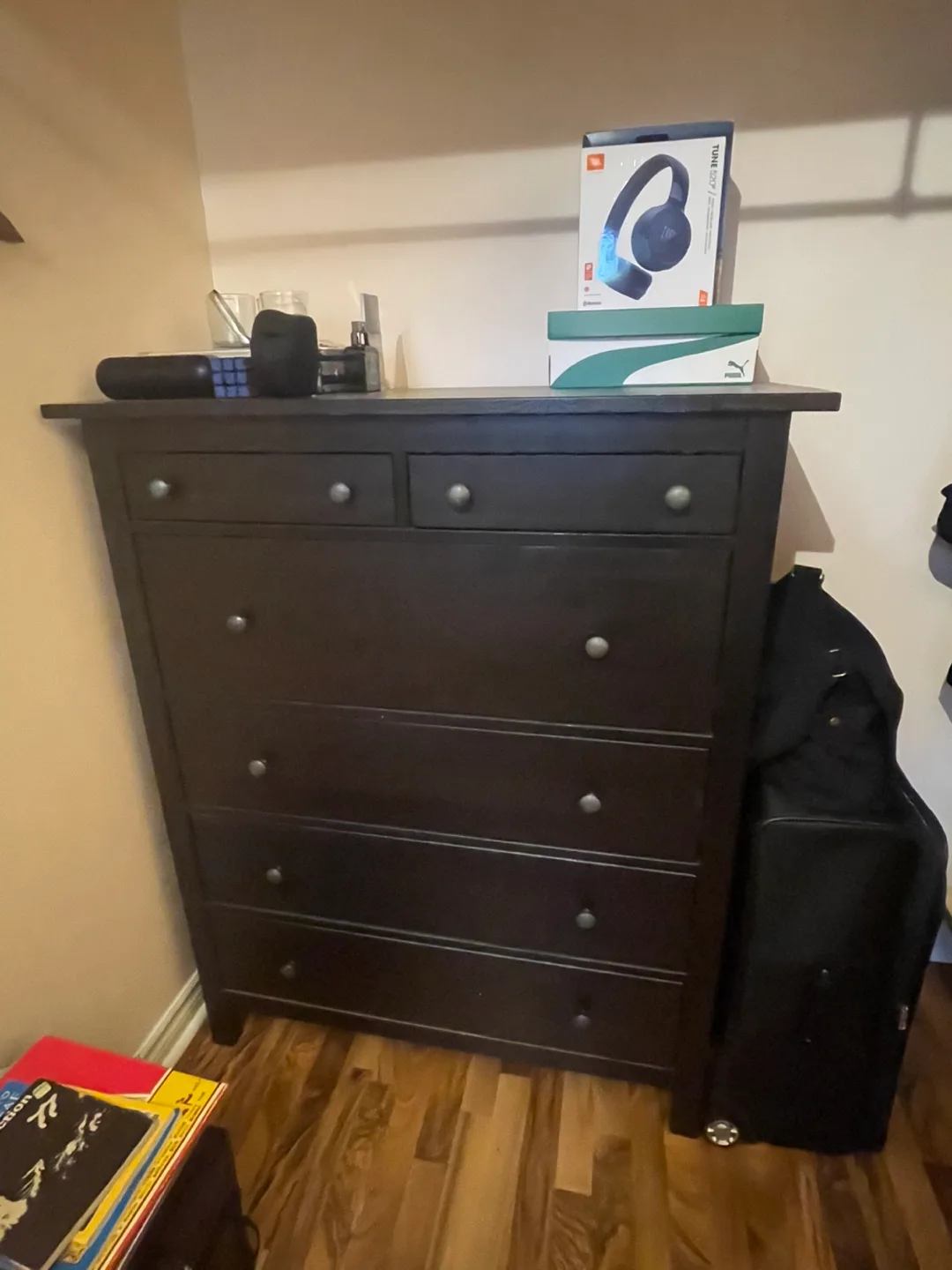 IKEA Hemnes Dark Brown Wooden Chest of Drawers thumbnail