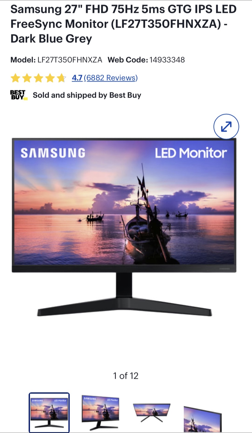Samsung 27" LED Monitors (Two)