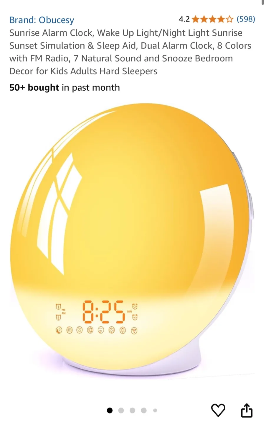 Obcuesy Sunrise Alarm Clock with Sunset Simulation thumbnail