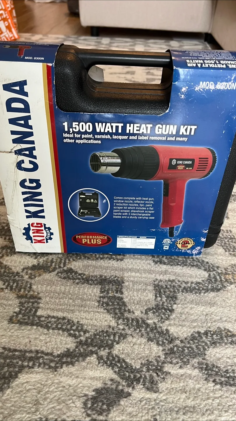 King Canada 1500 Watt Heat Gun Kit thumbnail