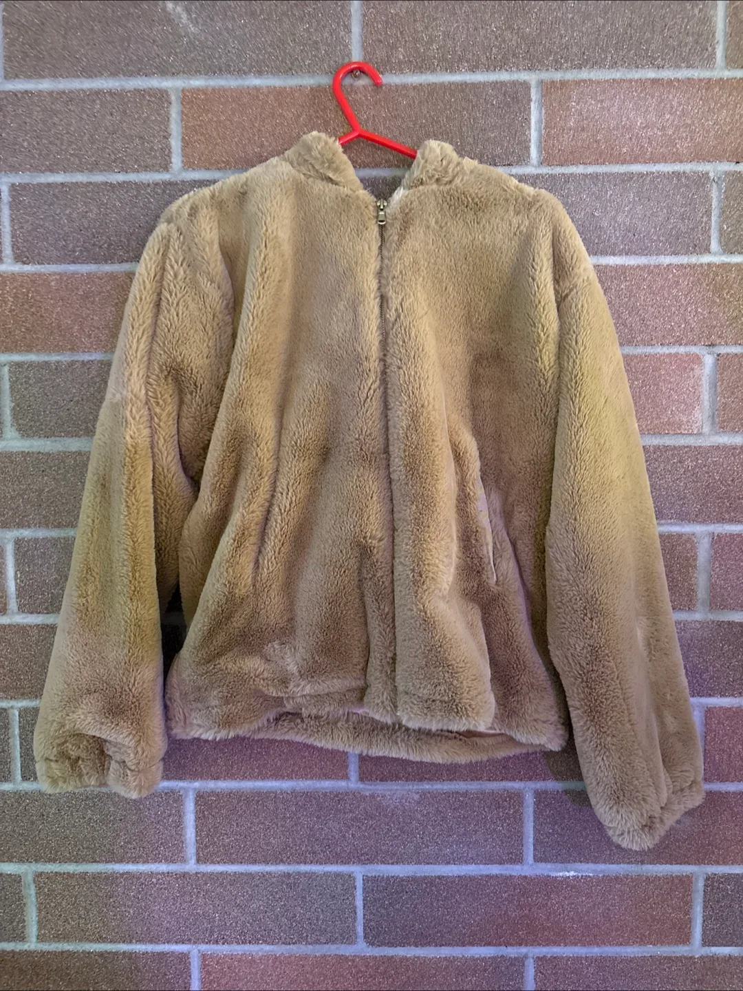 Urban Nation Faux Fur Zip-Up Hoodie - Size M thumbnail