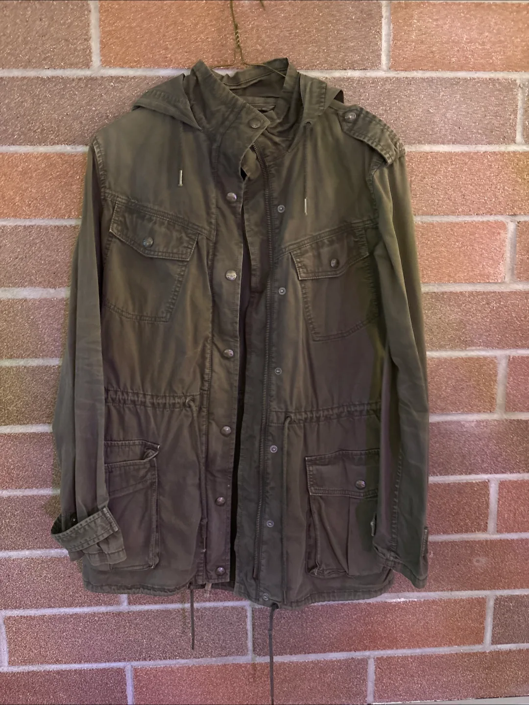 Talula XXS Olive Green Hooded Utility Jacket thumbnail