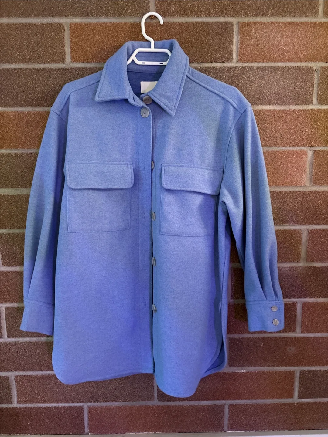 H&M Women's Size XS Blue Oversized Jacket thumbnail