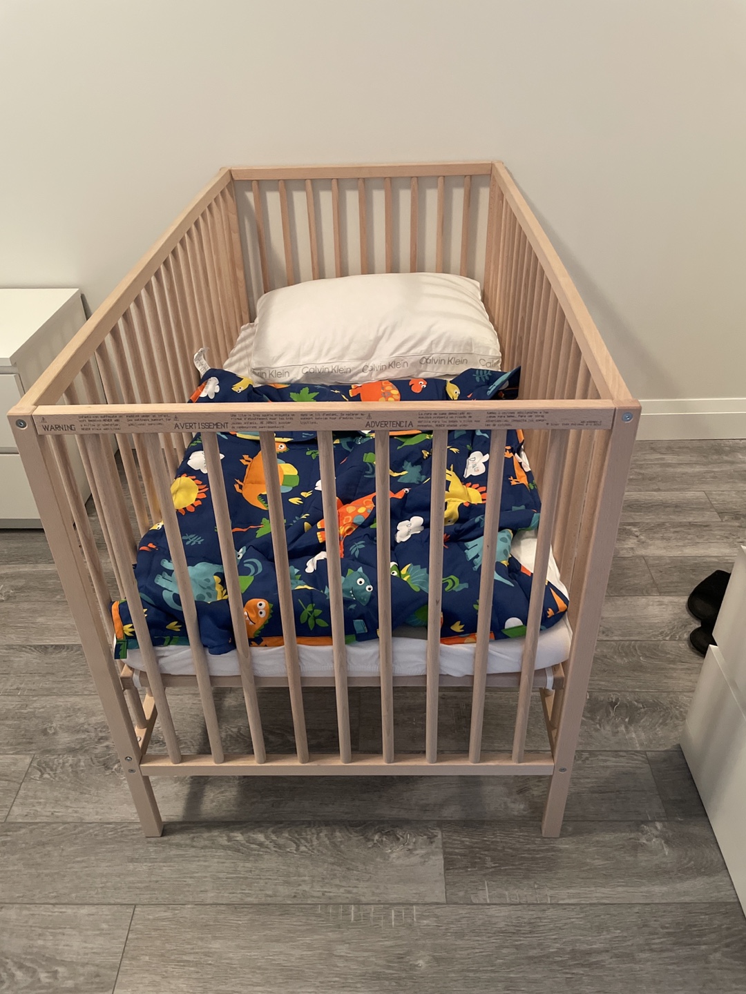 Baby Crib - Light Wood