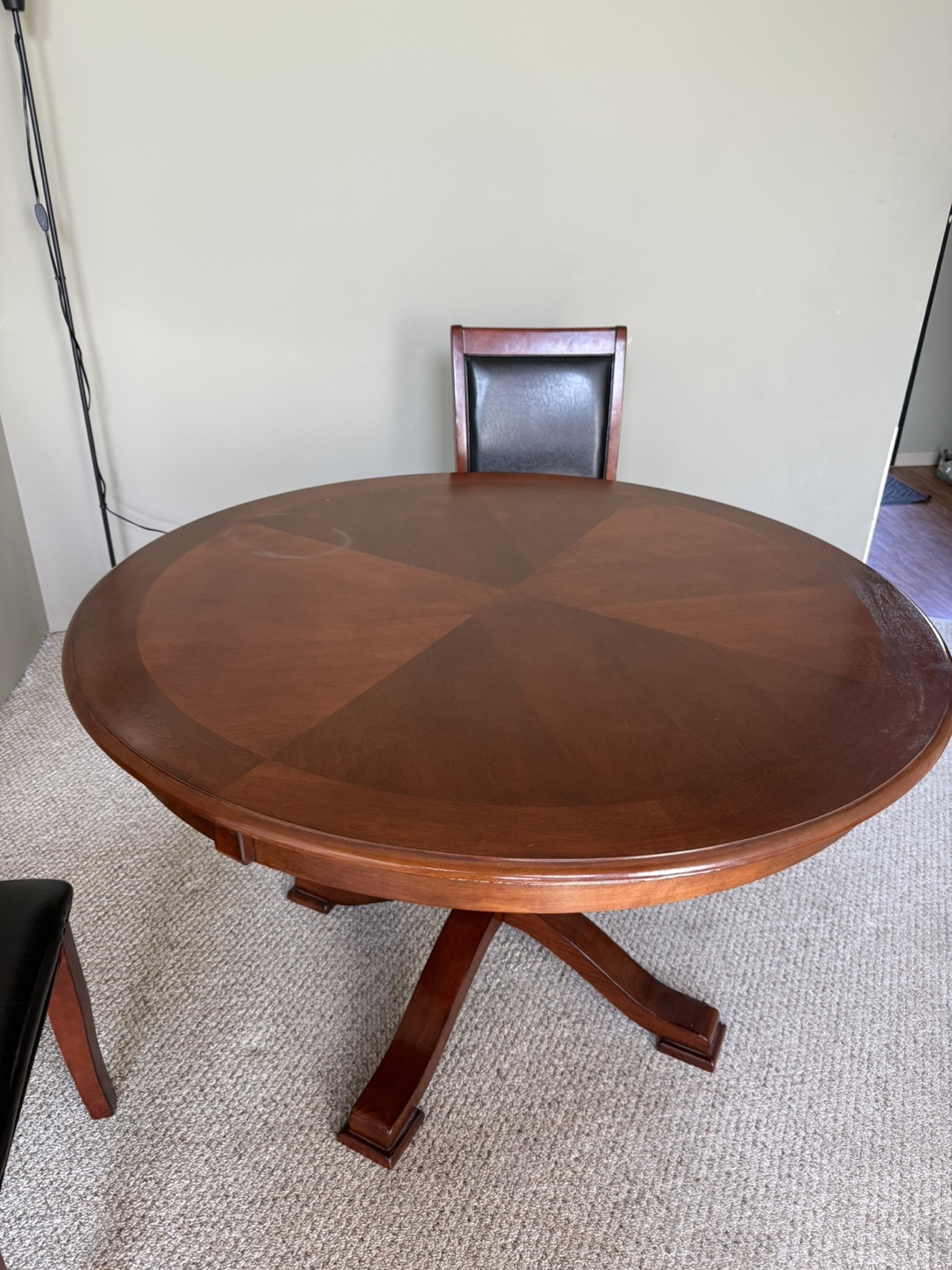 Round Dining Table Set with 3 Chairs - photo 2