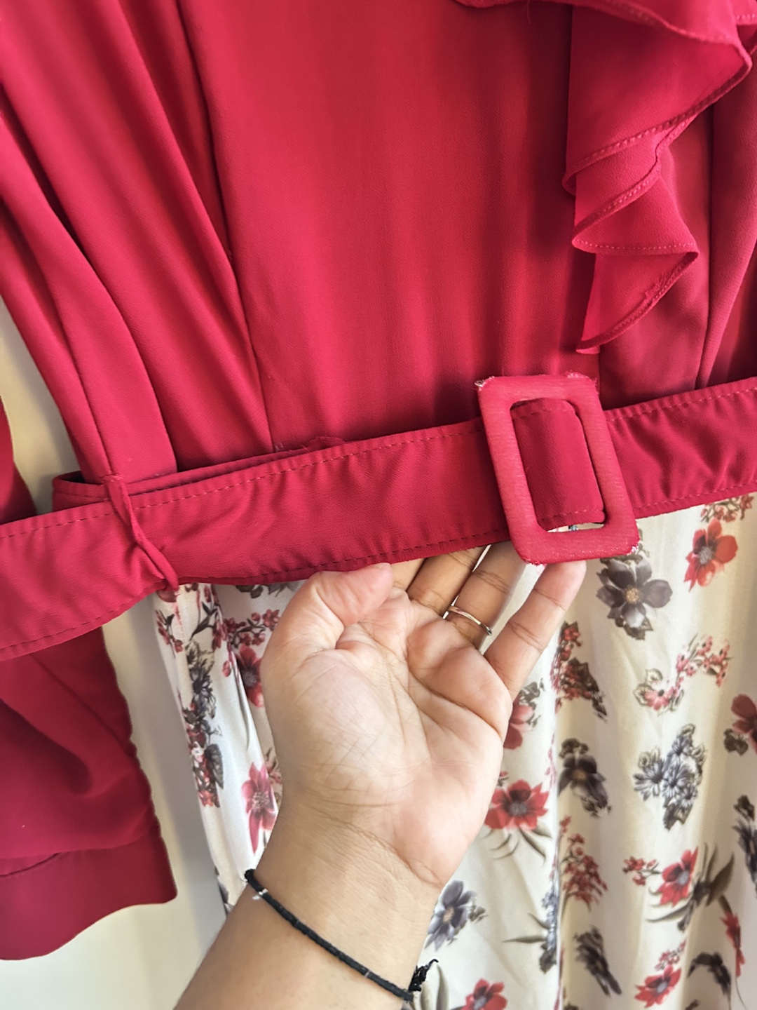 Stunning Red and Floral Maxi Dress - photo 3