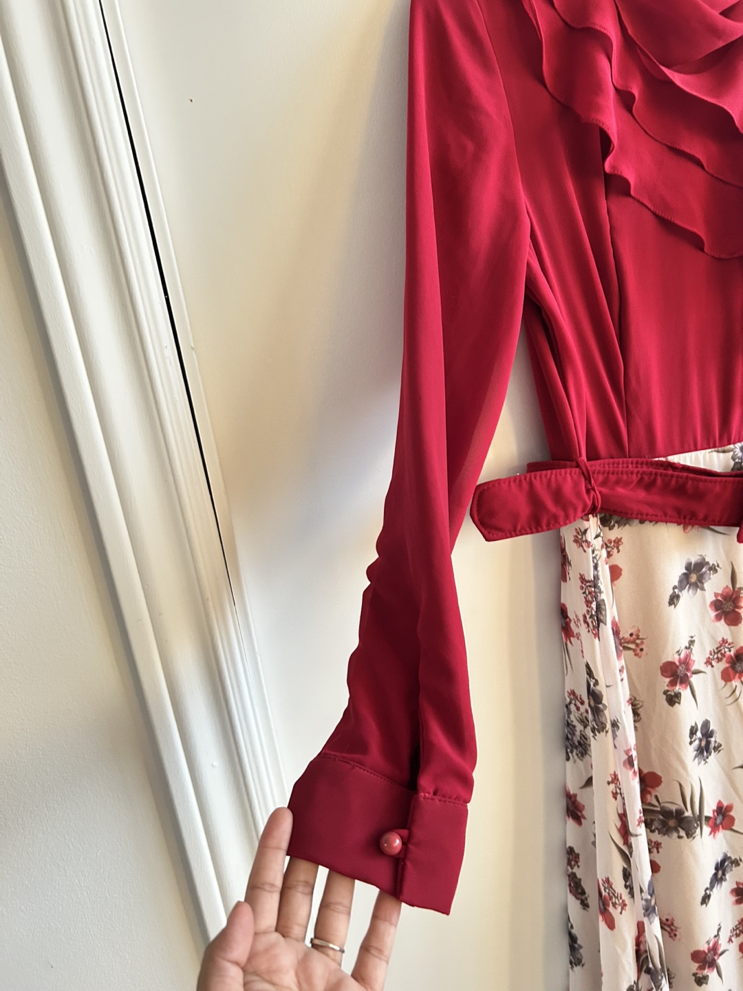 Stunning Red and Floral Maxi Dress - photo 2