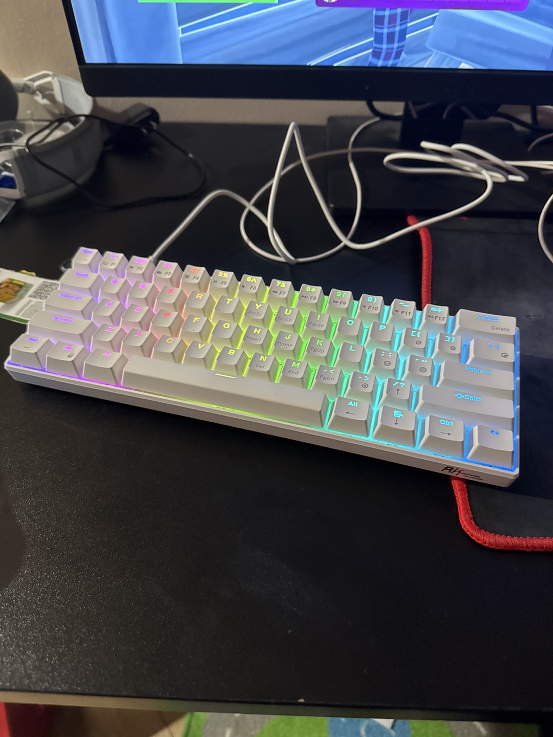 RK Royal Kludge 60% 61-Key Mechanical Gaming Keyboard - White