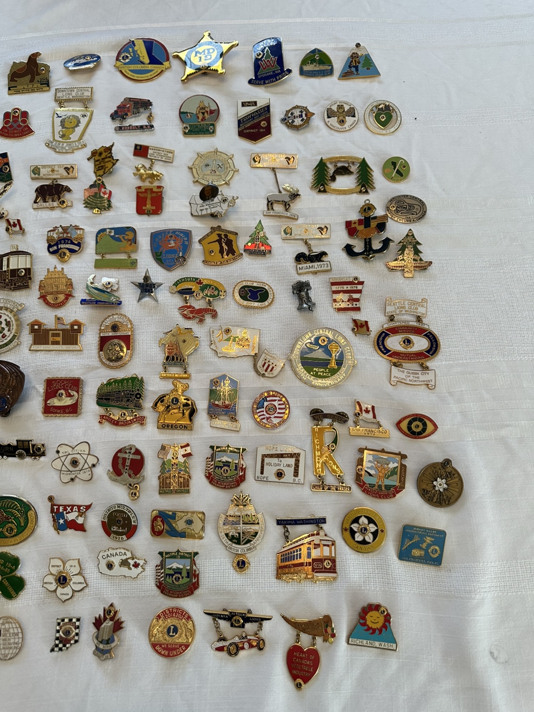 Large Collection of Lions Club Lapel Pins