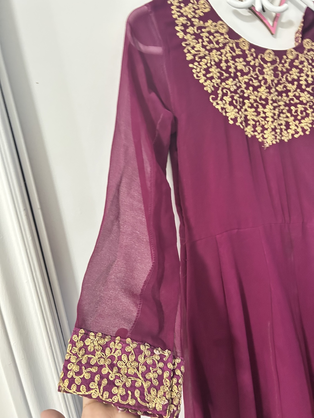 Gorgeous Fuchsia pink embroidered Anarkali Suit with Dupatta - photo 4