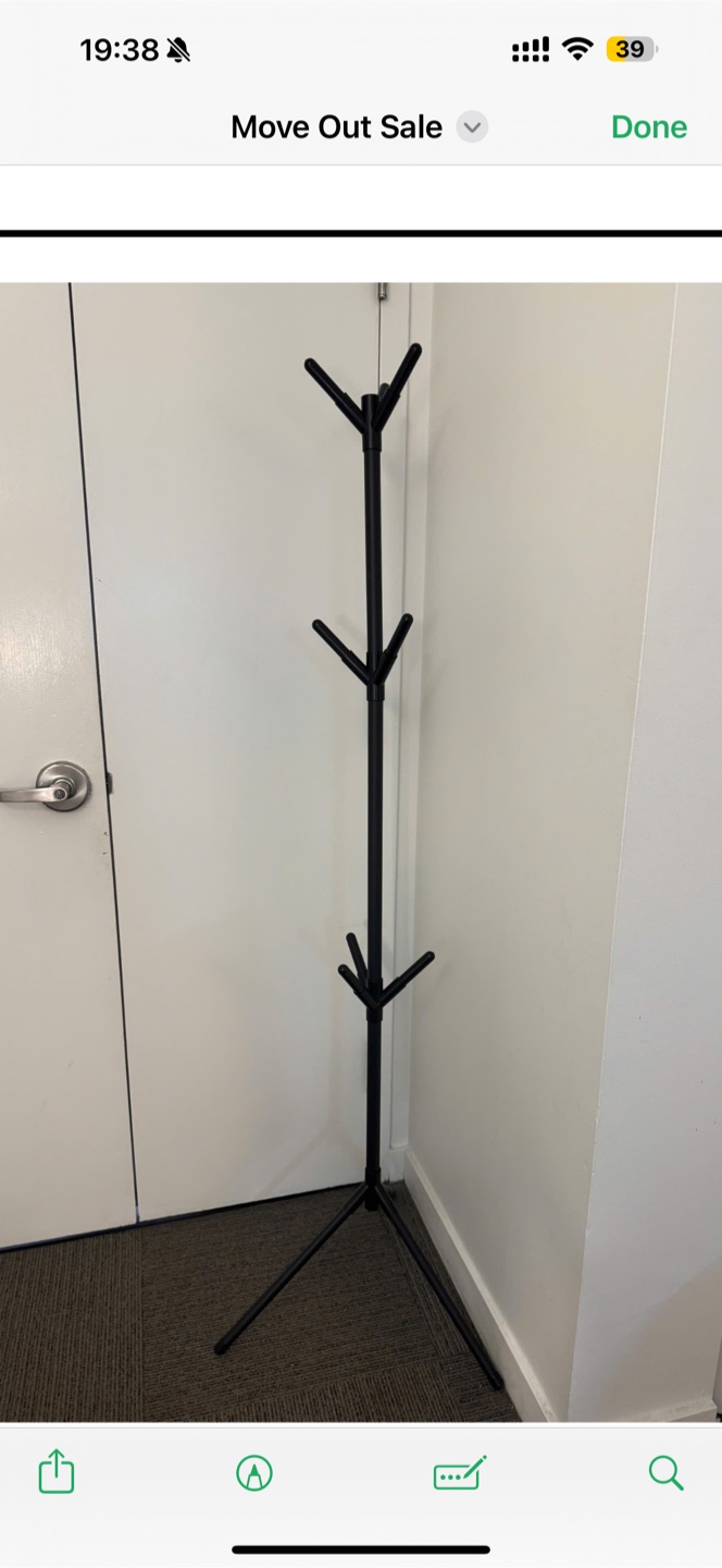 Black Freestanding Coat Rack